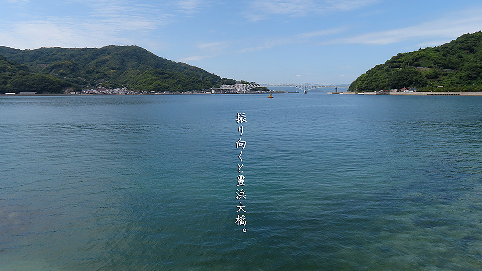 振り向く豊浜大橋